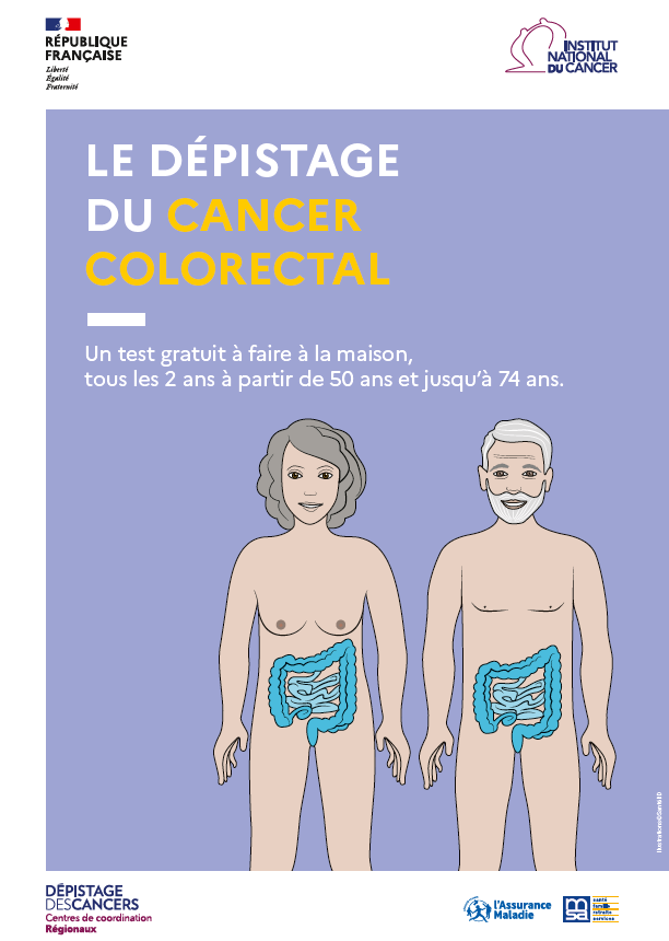 Nouveau dépliant INCa – Dépistage du cancer colorectal